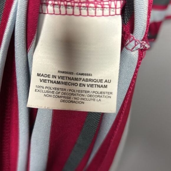 Nike Golf Fuchsia Gray Striped Polo Size Large - Picture 8 of 9